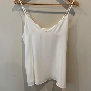Socialite Scalloped Tank Top - Adjustable Straps